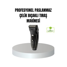 Profesyonel Şarjlı Saç Ve Sakal Tıraş Makinesi Çelik Bıçaklı, Ayarlanabilir Başlıklı, Kablosuz - L