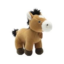 Sevimli Peluş At Sesli 25 Cm Kahverengi