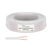 Poke Elektrik Ve Hoparlör Kablosu Kordon 2x0.75 100mt - Beyaz