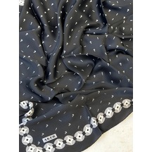 Aker Aker-9131701-313 İpek Krep Saten Eşarp Çok Renkli