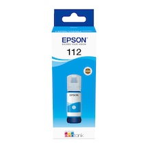 Epson 112 Ecotank Pigment Cyan Ink Bottle Camgöbeği Mürekkep