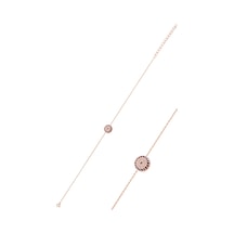 Gümüş Rose Zirkon Taşlı Nazar Modeli Bileklik