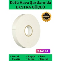 Extra Güçlü Uzun Ömürlü Kuvvetli Yapışkan Kolay Uygulanır İz Bırakmaz Çift Taraflı Köpük Bant 2 Adet