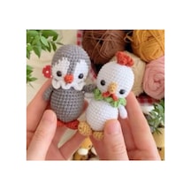 Amigurumi El Örgüsü Horoz Ve Penguen Oyun Arkadaşı Oyuncak