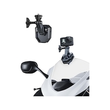 Motosiklet Ön Cam Klipsi Kamera Montajı, Djı Osmo Action 6/osmo Nano/osmo 360/action 5 4, Hero 13 12 11 10 9 8, Insta 360 X5 X4 Action Cam İle Uyumlu Siyah