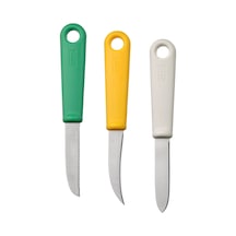 Ikea Uppfylld 3 Parça Soyma Bıçağı Seti 8 Cm Yeşil - Sarı - Beyaz Çok Renkli