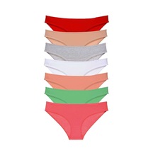Royaleks 7 adet Süper Eko Set Likralı Kadın Slip Külot Set 8 RYL-EKO7016 Çok Renkli
