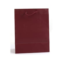 Kağıt İp Saplı Çanta Bordo 18X10X23 İthal(12'Li)-Kağıt İp Saplı Çanta Bordo 18X