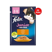 Purina Felix Junior Tavuklu Pouch Yavru Kedi Maması 24 x 85 G