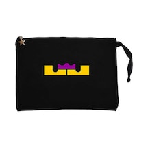 Lebron James Logo Color Siyah Clutch Astarlı Cüzdan / El Çantası Siyah