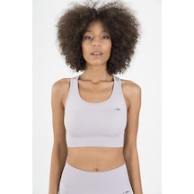 Maraton Active Slimfit Kadın Bisiklet Yaka Kolsuz Fitness Lila Bra 813047-Lila