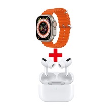 GS8 Watch 8 Ultra Akıllı Saat Turuncu Watch Inc Beyaz Pro7 Benzeri Bluetooth Kulaklık Hediye (İthalatçı Garantili)