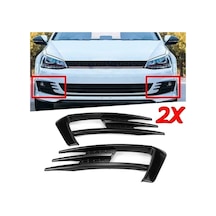 Didadodo Golf 7 Mk7 2013-2017 Parlak Siyah Araba Tampon Sis Işık Izgara Kapağı Trim