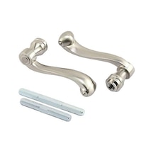 Defender Security E 2663 Fransız Kolonyal Kapı Kolları, Ağır Döküm Tasarımı, Saten Nikel Kaplama, 1/4" Tahrik Sistemi Kullanır, 1 Set