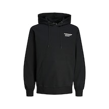 Jack & Jones Jack&jones Hood Aero Erkek Siyah Kapüşonlu Sweatshirt Siyah