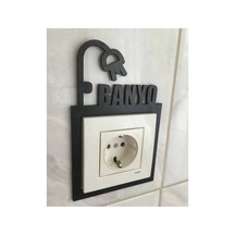 Banyo Priz Süsü Plastik Siyah