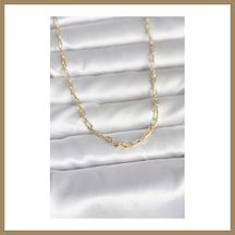Bezos Cm 14k Gold Renk Ataç Zincir Model 50 Cm Kadın Kolye 22