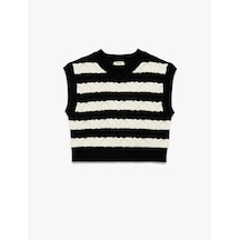 Koton Kolsuz Bisiklet Yaka Viskon Karışımlı Çizgili Triko Süveter Ekru Çizgili 6wkg90042ht Ekru Çizgili Koton Kolsuz Bisiklet Yaka Viskon Karışımlı Çizgili Triko Süveter Ekru Çizgili 6wkg90042ht Ekru Çizgili