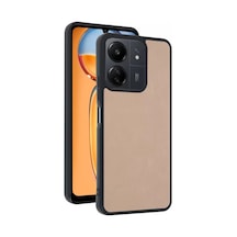 Newface Xiaomi Redmi 13c Kılıf Aras Deri Kapak - Pudra