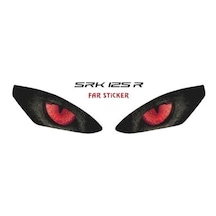 Rks Srk 125 R 2023 - 2025 Uyumlu Far Sticker Kırmızı
