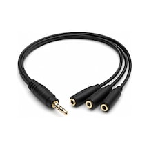 Px-3aux 3 Lü Stereo Çoklayıcı, 3.5 Mm Aux Jak Splitter Kablo, 1 Erkek Giriş 3 Dişi Çıkış, Kulaklık Hoparlör Telefon Pc Araç Ses Paylaşım Adaptörü