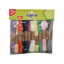 Bubu Renkli Kağıt İp 12 Li