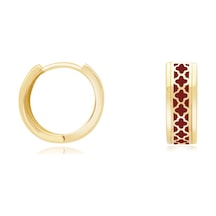 Diamond Line - Gülaylar - Sarı Altın 14 Ayar Trend Küpe N11.9244