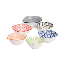 Koopman İç Dekorlu Porselen Kase 9 Cm - 8 Adet Tarı