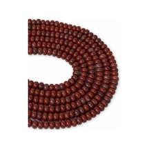 6 x 4 MM Kırmızı Jasper Taşı Dizi Gümüş