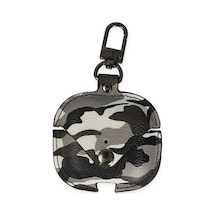 Newface - 552 - Airpods Uyumlu 3 3.nesil Çanta Kamuflaj Deri Kılıf - Novapazr - - Gri