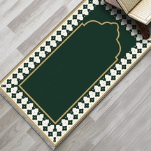 Evaşk Namazlık Dokuma Halı Kaymaz Muslumana Seccade80 x 130 Yeşil EVASK802J80