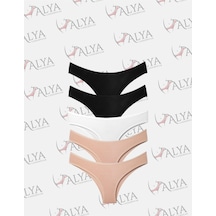 Alya Underwear Kadın Brazilian Külot 5 Adet Ten Karışık P02