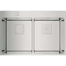 Teka Forlinea Rs15 2B 740 (Auto) Çift Hazneli Tezgahüstü/Tezgahasıfır (Flush) Paslanmaz Çelik Eviye - 115030011