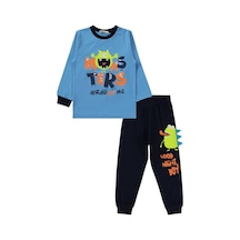 Monster Baskılı 2-5 Yaş Pijama Takımı - Lacivert