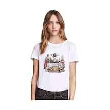 Return Of The Jedi Baskılı Beyaz Kadın Tshirt