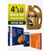 Bosch Renault Megane 1.6 Benzin Filtre Bakım Seti-supermax Oil Germany 10w40 4lt 2016-2019 4 Lü
