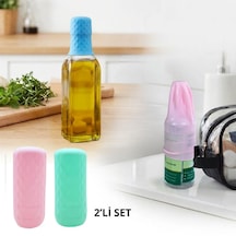 Buffer 2 Adet Silikon Şişe Kapağı Seyahat Tipi Sızdırmaz Elastik Şampuan, Losyon Ve Parfüm Şişesi Koruyu Diğer