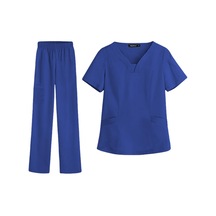 Suntek Magideal Hemşire Kadın Scrubs Set İş Kıyafetleri Mavi