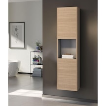Orka Düden 40 Cm Mdf Meşe Banyo Boy Dolabı Meşe Orka Düden 40 Cm Mdf Meşe Banyo Boy Dolabı Meşe