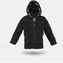 Slazenger NEONS Çocuk Kapüşonlu Şişme Siyah Mont & Kaban