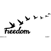 Airbrush Tattoo Özgürlük Ve Kuşlar Yapışkanlı Stencil Süsleme Ve Boyama Kalıbı