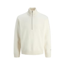 Jack & Jones Jornorrebro Yarım Fermuarlı Kazak 12282749 Krem