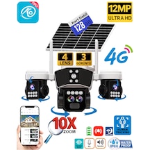 O-kam 9095 128gb 12mp 10x Zoom 4 Lens 3 Ekran Ultrahd 4g Solar Akıllı Güvenlik Kamerası