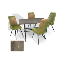 Japon - Çırağan Masa Takımı - 80x140 Werzalit, Wermodin Ve Allzalit Tabla - Old Pine - Kapiçino Çok Renkli