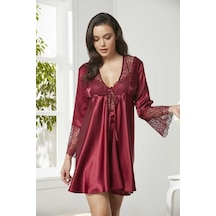 Pierre Cardin 6'lı Kaplı Midi Gecelik Sabahlık Set 6625 001