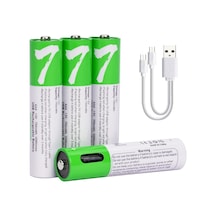Usb Aaa Lityum İyon Şarj Edilebilir Pil, Yüksek Kapasiteli 1.5v 750mwh Şarj Edilebilir Aaa Pil,