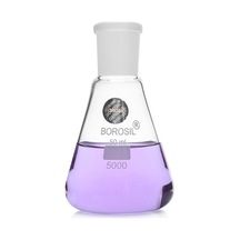 Borosil Cam Erlen Şilifli Erlenmeyer Flask 50 ML