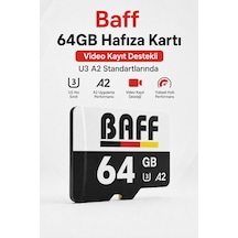 64 Gb Micro Sd Kart U3 A2 4k Ultra Hd Destekli Yüksek Hızlı Hafıza Kartı Güvenlik Kamerası & Araç Kamerası Uyumlu