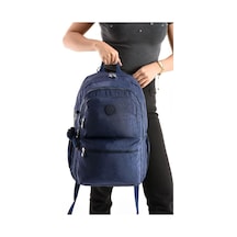 Baginn Unisex Kadın Sırt Çantası Gümlük Kullanıma Uygun Büyük Boy Seyahat Çantası 43 30 Cm Okul Çantası Lacivert