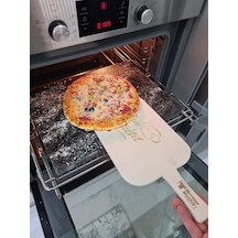 Tr Doğal Bazalt Fırın Taşı Seti Tam Fırın Boyutu 30x40cm Ve Ahşap Fırın Küreği Pizza,ekmek Taşı Genel